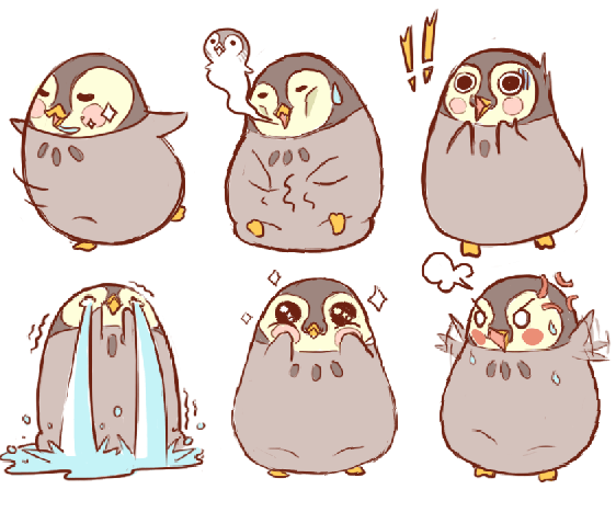 Pengembangan Karakter Pippo untuk game Roly Poly Penguin