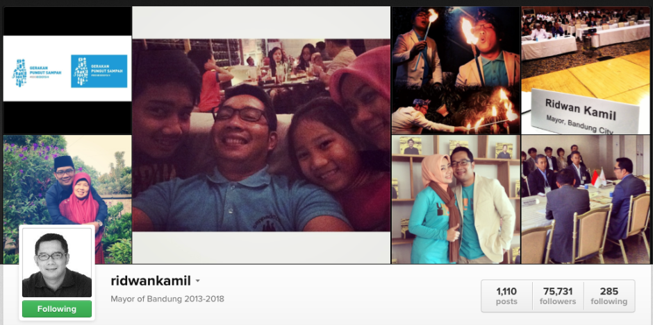 Kumpulan Postingan Foto Pak Ridwan Kamil di Instagram