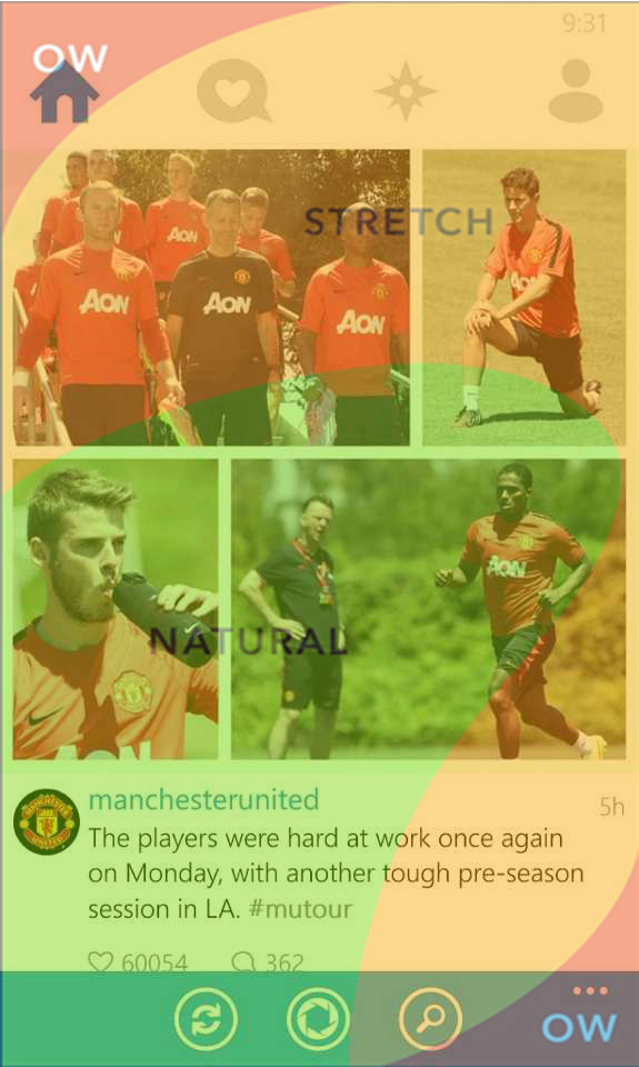 Pengaplikasian Thumb Zone pada 6tag apps