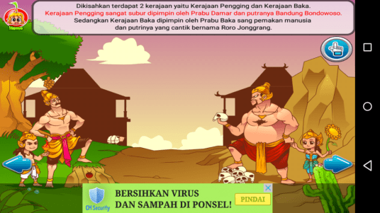 Contoh penggunaan iklan banner pada aplikasi milik Educa Studio